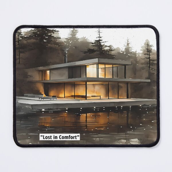 Item preview, Lost in Comfort - Modern Lakeside Villa Art designed and sold by Modern Nest Art.