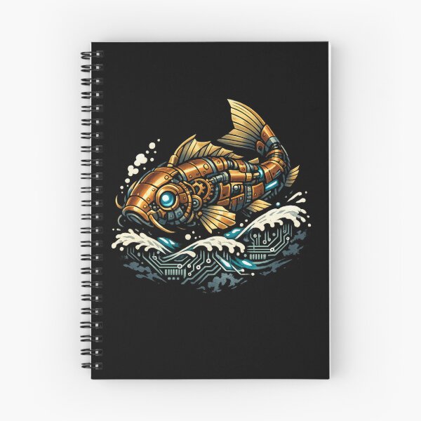 Item preview, Steampunk Mechanical Fish Cyber Ocean Art Print designed and sold by Sky-bully.