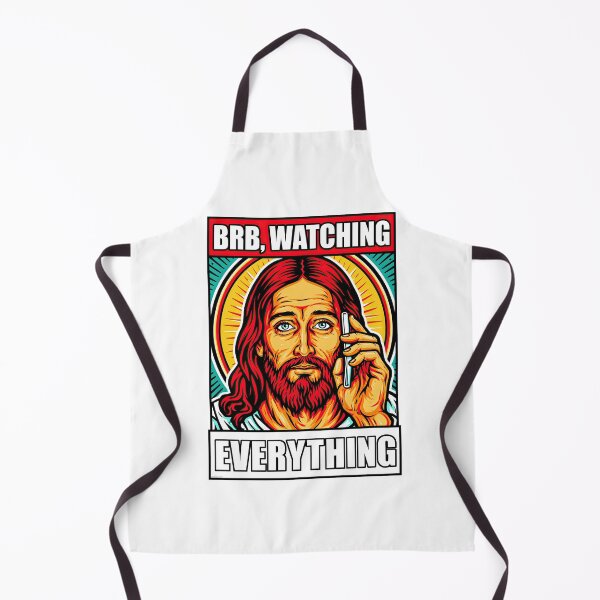 Item preview, BRB Watching Everything Neon Pop Art Jesus designed and sold by Piotrek0001.