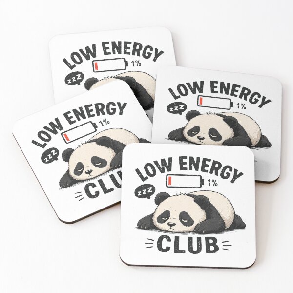Item preview, Low Energy Club – Funny Tired Panda designed and sold by TelaMental.