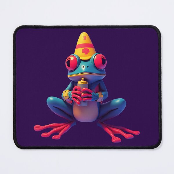 Item preview, cyberpunk style frog 3D design designed and sold by geekmania48.