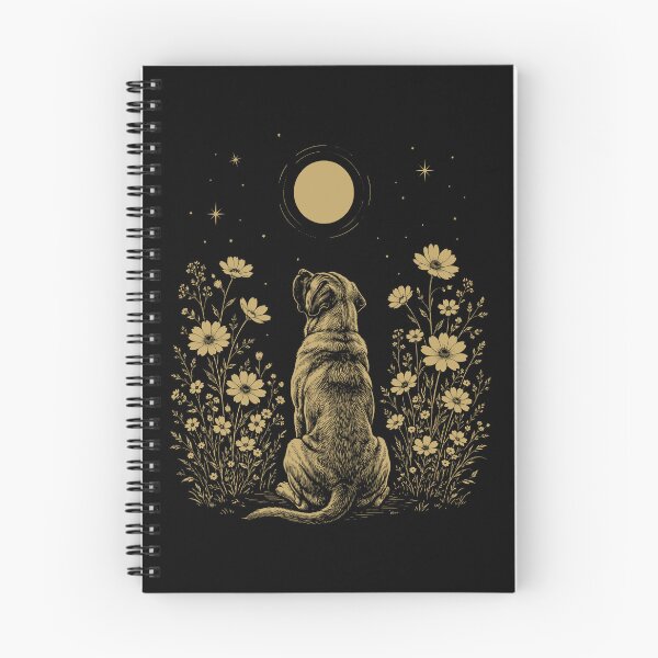 Item preview, Mastiff Moon Night Flower Minimalist Boho Dog Lover designed and sold by DoodleTortle.