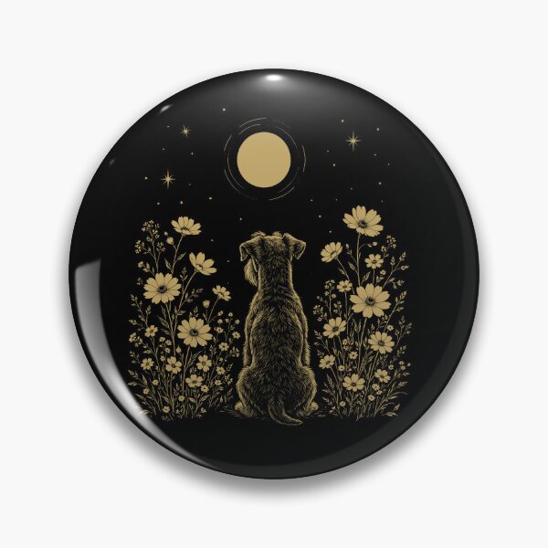 Item preview, Miniature Schnauzer Moon Night Flower Minimalist Boho Dog Lover designed and sold by DoodleTortle.