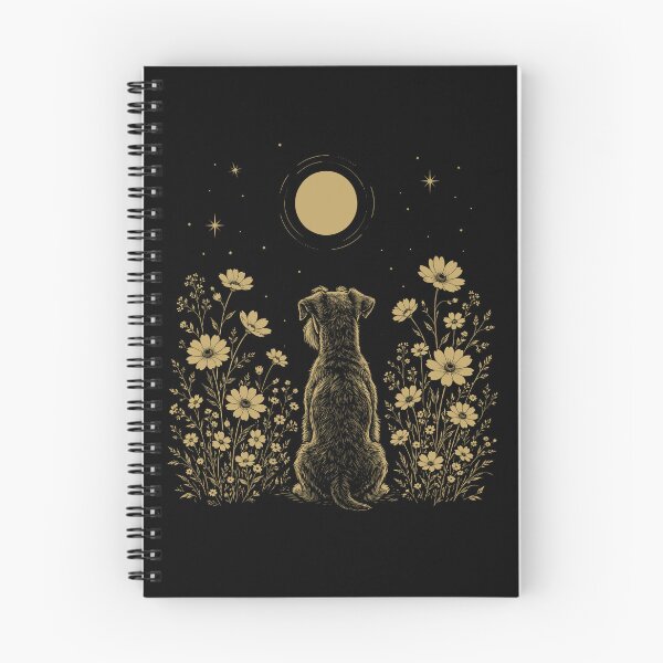Item preview, Miniature Schnauzer Moon Night Flower Minimalist Boho Dog Lover designed and sold by DoodleTortle.