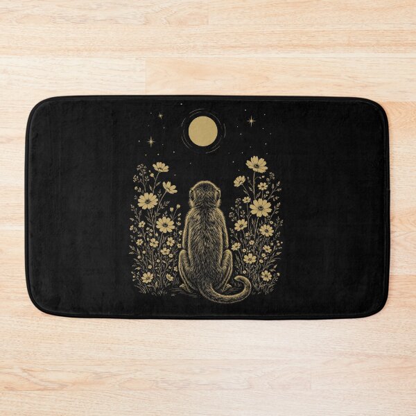 Item preview, Monkey Moon Night Flower Minimalist Boho Lover designed and sold by DoodleTortle.