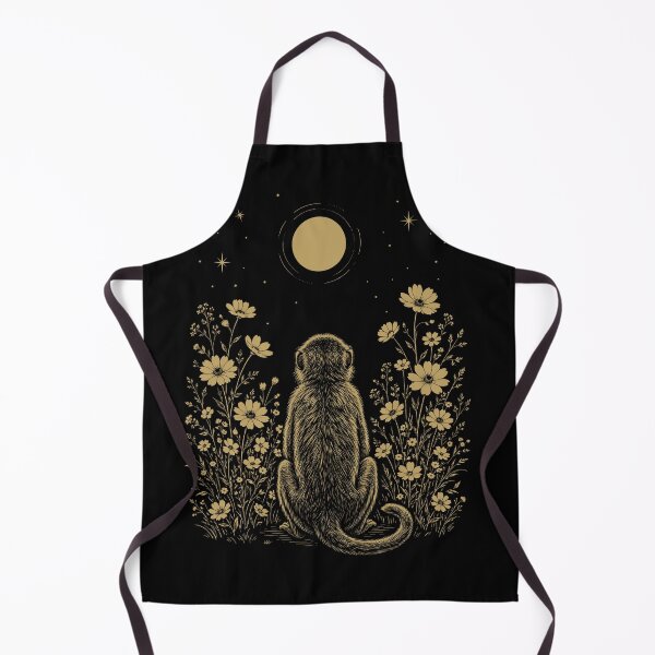 Item preview, Monkey Moon Night Flower Minimalist Boho Lover designed and sold by DoodleTortle.