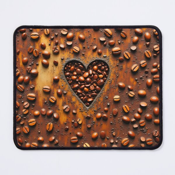 Item preview, Heart Shape Made of Coffee Beans on Rustic Metal Background designed and sold by Marcu Ioachim.
