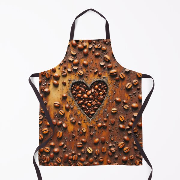 Item preview, Heart Shape Made of Coffee Beans on Rustic Metal Background designed and sold by Marcu Ioachim.