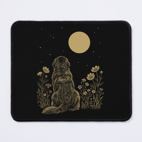 Item preview, Newfoundland Moon Night Flower Minimalist Boho Dog Lover designed and sold by DoodleTortle.