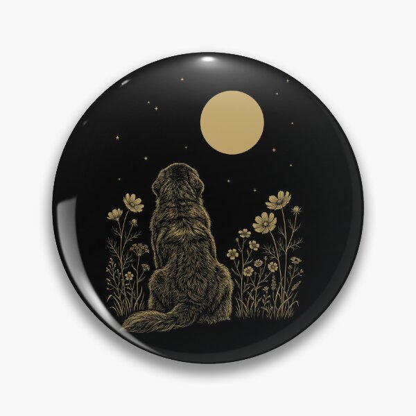 Item preview, Newfoundland Moon Night Flower Minimalist Boho Dog Lover designed and sold by DoodleTortle.