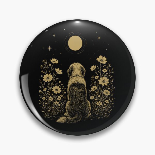 Item preview, Old English Sheepdog Moon Night Flower Minimalist Boho Dog Lover designed and sold by DoodleTortle.