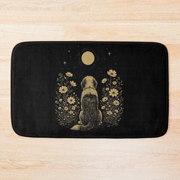Item preview, Old English Sheepdog Moon Night Flower Minimalist Boho Dog Lover designed and sold by DoodleTortle.