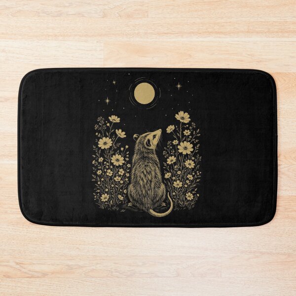 Item preview, Opossum Moon Night Flower Minimalist Boho Lover designed and sold by DoodleTortle.