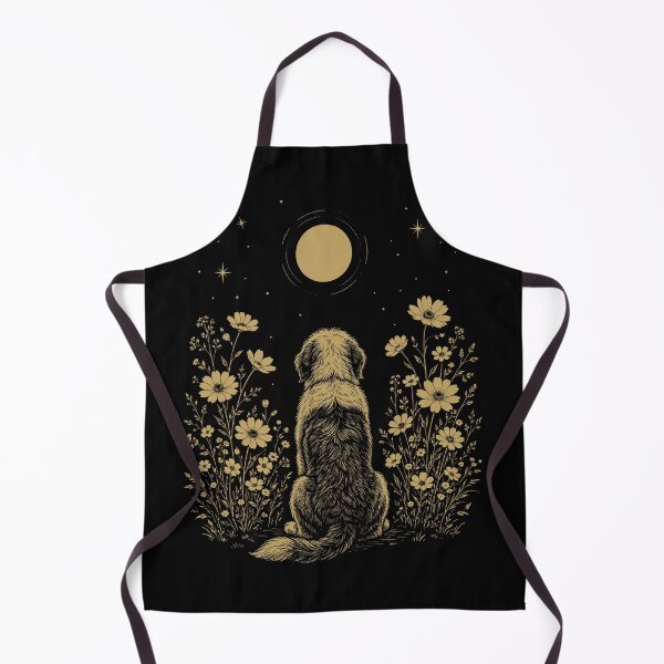 Item preview, Old English Sheepdog Moon Night Flower Minimalist Boho Dog Lover designed and sold by DoodleTortle.