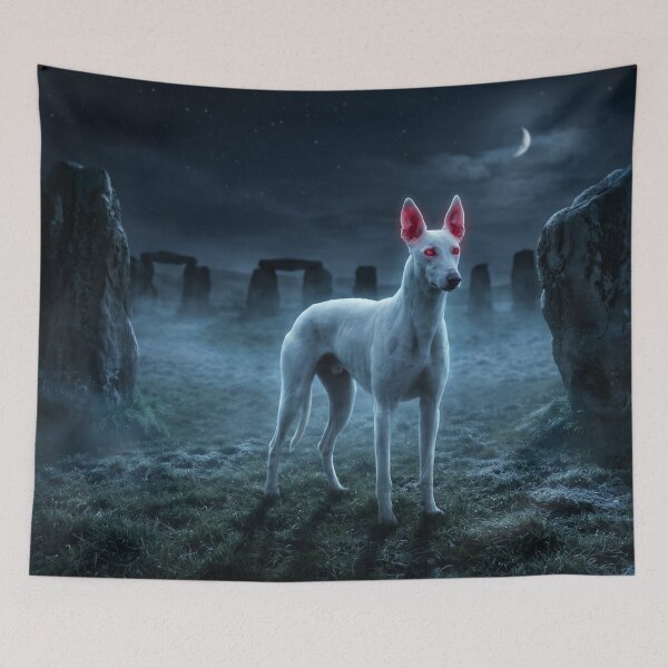 Item preview, The Cwn Annwn: Spectral White Hound of Avebury designed and sold by Englandbear.