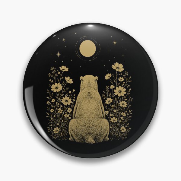 Item preview, Polar Bear Moon Night Flower Minimalist Boho Lover designed and sold by DoodleTortle.