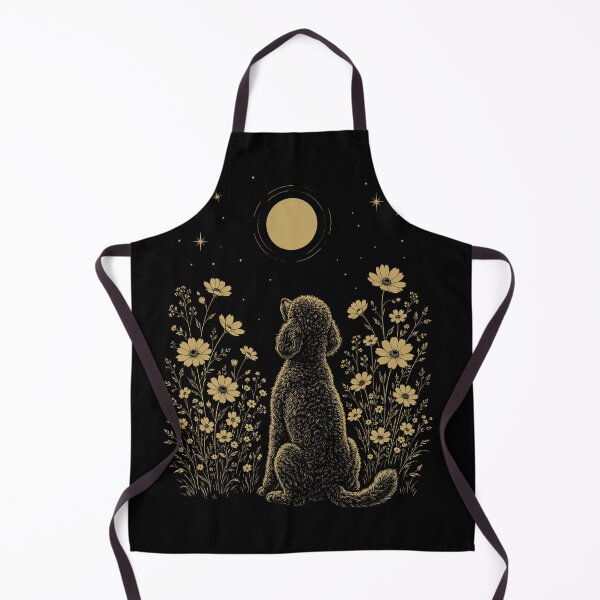 Item preview, Poodle Moon Night Flower Minimalist Boho Dog Lover designed and sold by DoodleTortle.