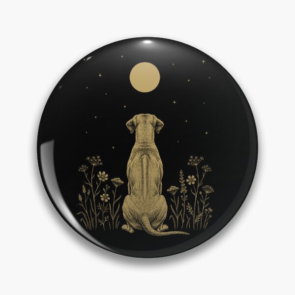 Item preview, Rhodesian Ridgeback Moon Night Flower Minimalist Boho Dog Lover designed and sold by DoodleTortle.