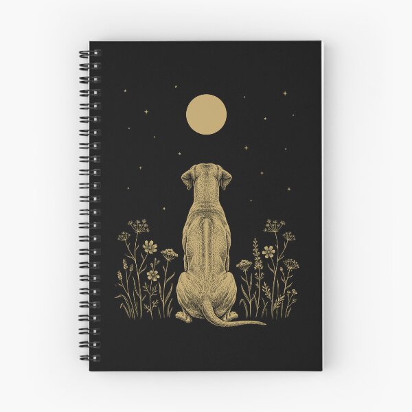 Item preview, Rhodesian Ridgeback Moon Night Flower Minimalist Boho Dog Lover designed and sold by DoodleTortle.