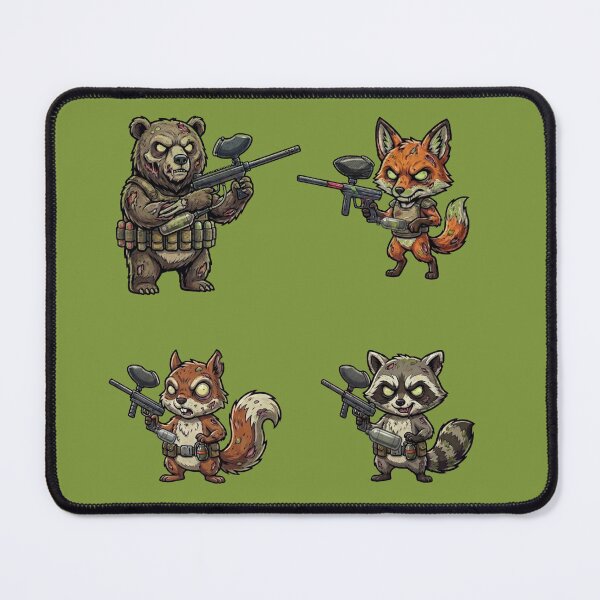 Item preview, paintballing zombie animals bundle: fox, bear, squirrel and racoon designed and sold by PaintballCrew.