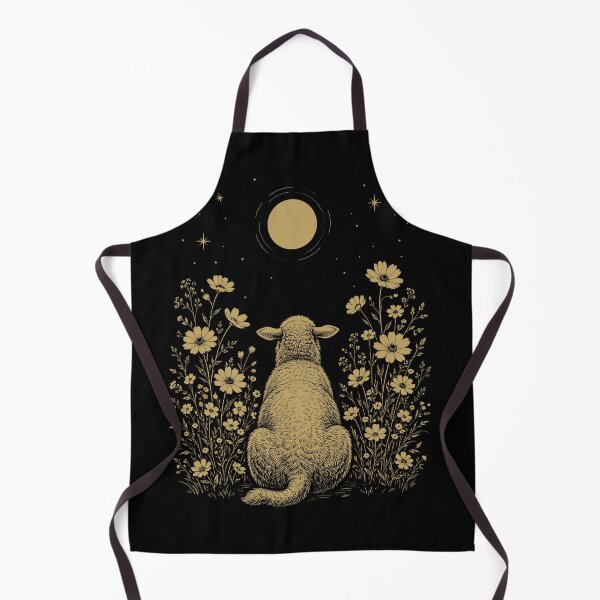 Item preview, Sheep Moon Night Flower Minimalist Boho Lover designed and sold by DoodleTortle.