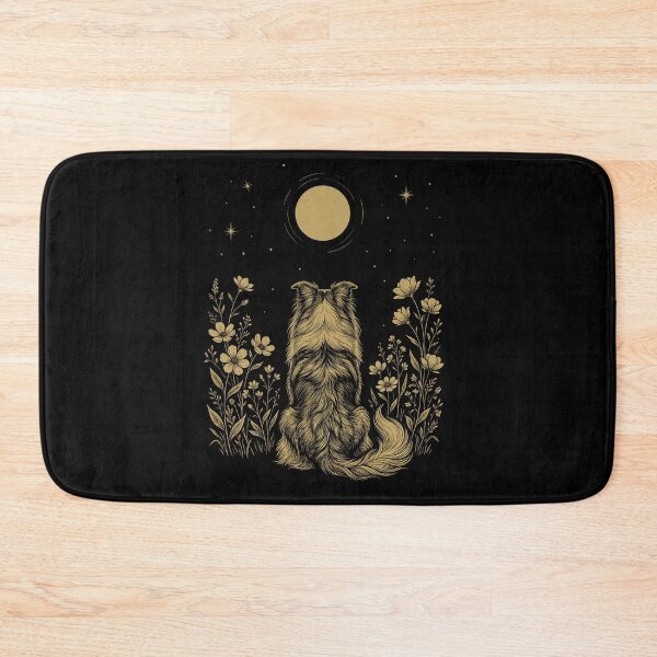 Item preview, Shetland Sheepdog Moon Night Flower Minimalist Boho Dog Lover designed and sold by DoodleTortle.