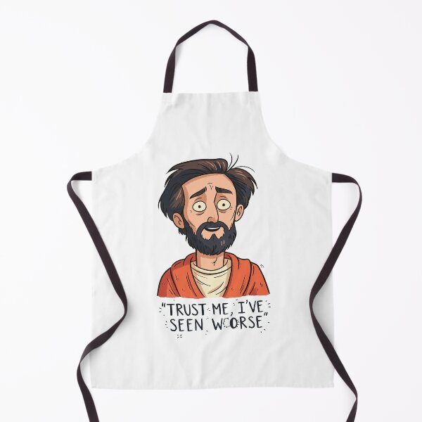 Item preview, Trust Me Ive Seen Worse Cartoon Funny Jesus designed and sold by Piotrek0001.