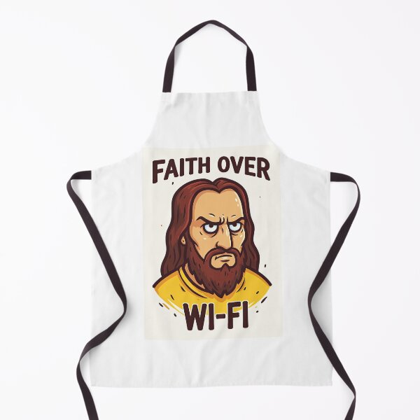 Item preview, Faith Over Wi Fi Angry Cartoon Jesus designed and sold by Piotrek0001.