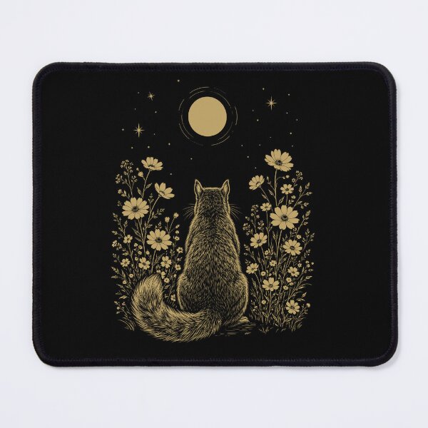 Item preview, Squirrel Moon Night Flower Minimalist Boho Lover designed and sold by DoodleTortle.