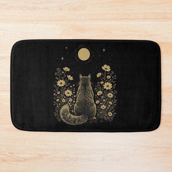 Item preview, Squirrel Moon Night Flower Minimalist Boho Lover designed and sold by DoodleTortle.