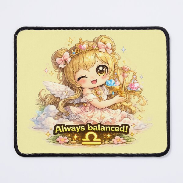 Item preview, Funny Cute Libra Big Eyes Kawaii Zodiac Cartoon Always Balanced designed and sold by StickyDelights.