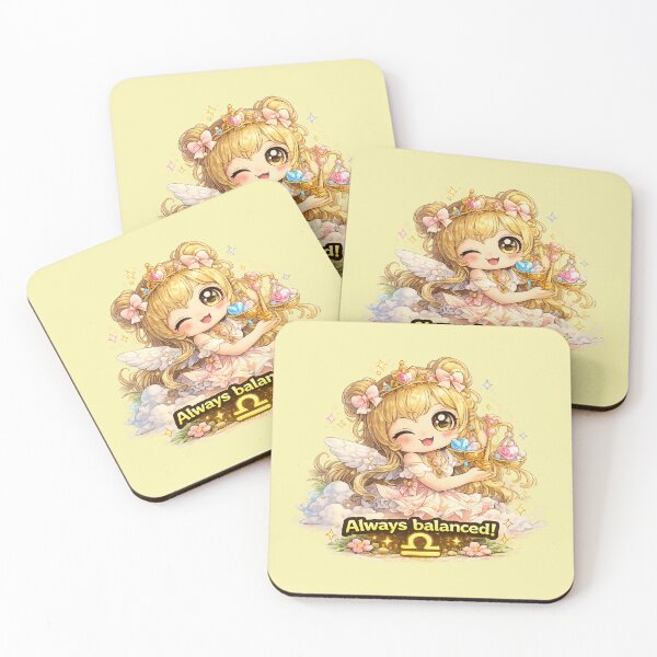 Item preview, Funny Cute Libra Big Eyes Kawaii Zodiac Cartoon Always Balanced designed and sold by Nusha Creations.