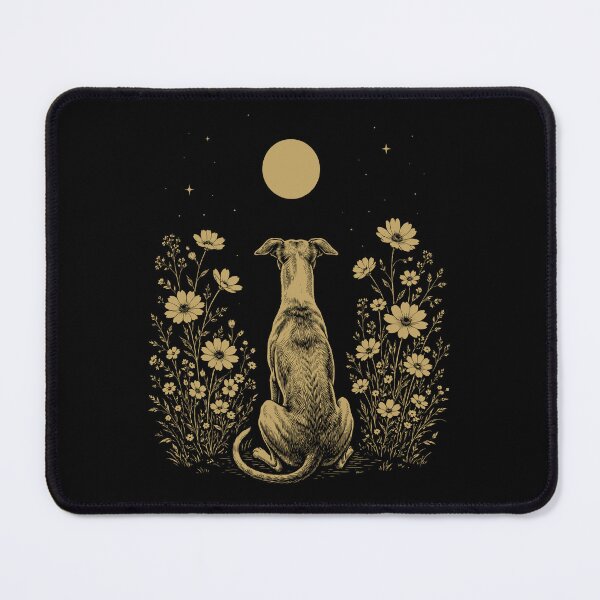 Item preview, Whippet Moon Night Flower Minimalist Boho Dog Lover designed and sold by DoodleTortle.