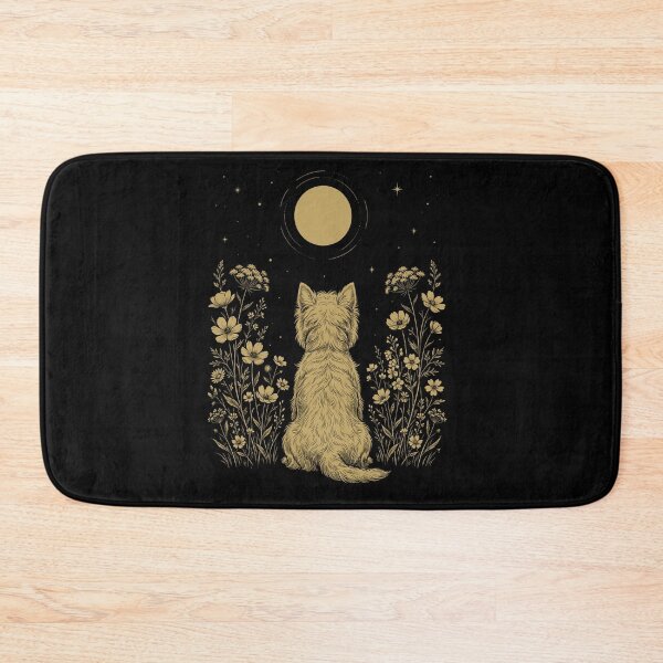 Item preview, West Highland White Terrier Moon Night Flower Minimalist Boho Dog Lover designed and sold by DoodleTortle.