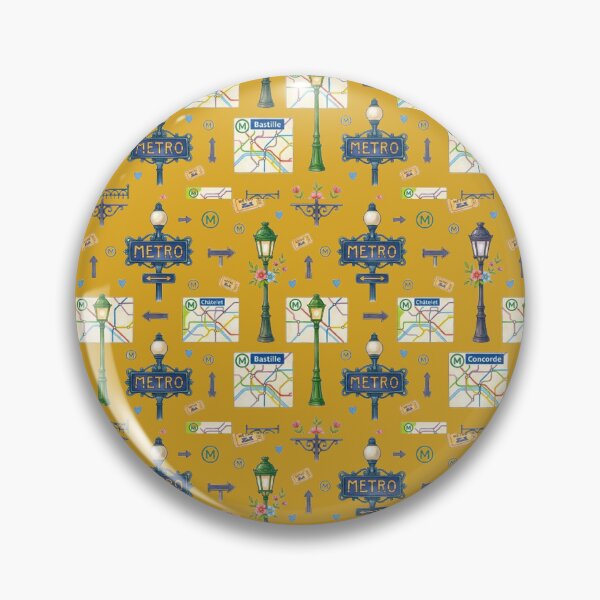 Item preview, Paris Metro Subway Map Pattern - Vintage French Transit Art designed and sold by MT-Hub | Cute Aesthetic Art, Stickers & Phone Cases.