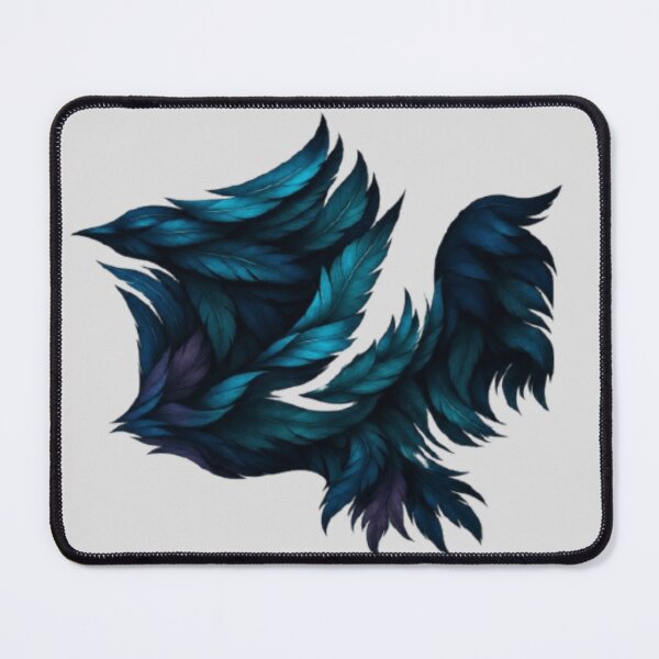 Item preview, Teal Phantom Wings – Dark Blue Fantasy Feather Creature designed and sold by Shakhbata-1.