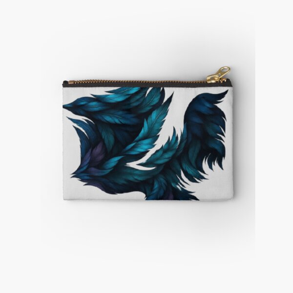 Item preview, Teal Phantom Wings – Dark Blue Fantasy Feather Creature designed and sold by Shakhbata-1.