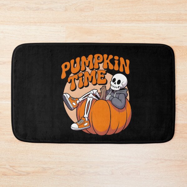 Item preview, Pumpkin Time Skeleton Sitting on Pumpkin – Funny Cute Halloween Hoodie Design designed and sold by Raw Tigers.