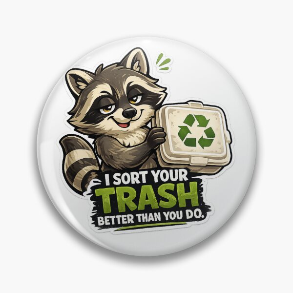 Item preview, Funny Eco Mom Gift Sarcastic Recycling Raccoon designed and sold by Gentlestate.