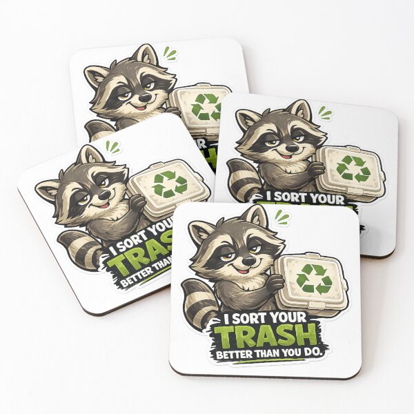 Item preview, Funny Eco Mom Gift Sarcastic Recycling Raccoon designed and sold by Gentlestate.