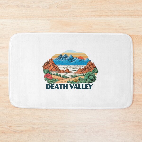 Artikelvorschau, Death Valley Nationalpark – Panorama-Canyon bei Sonnenuntergang – Vintage-Illustration – Aufkleber entworfen und verkauft von Blurbean.