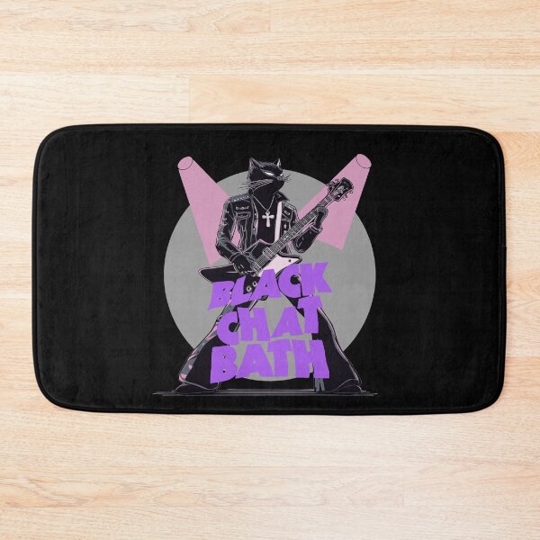 Item preview, BLACK CHAT BATH - rock chat and metal humor designed and sold by francoisville.