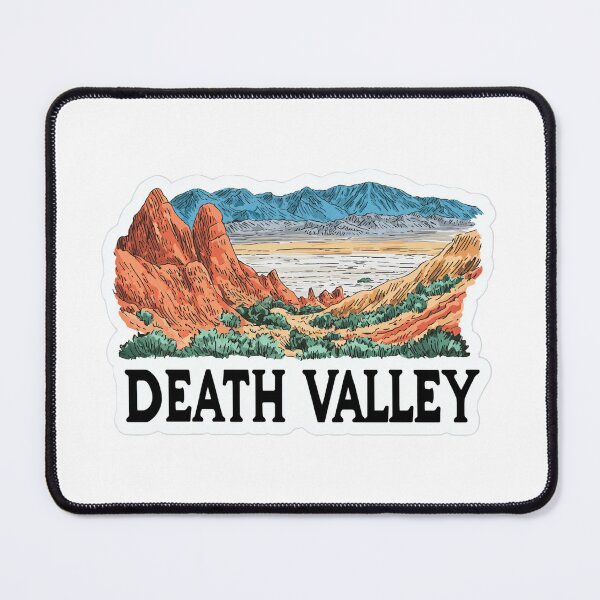 Artikelvorschau, Vintage-Aufkleber vom Death Valley Red Rock Desert Basin Nationalpark entworfen und verkauft von Blurbean.