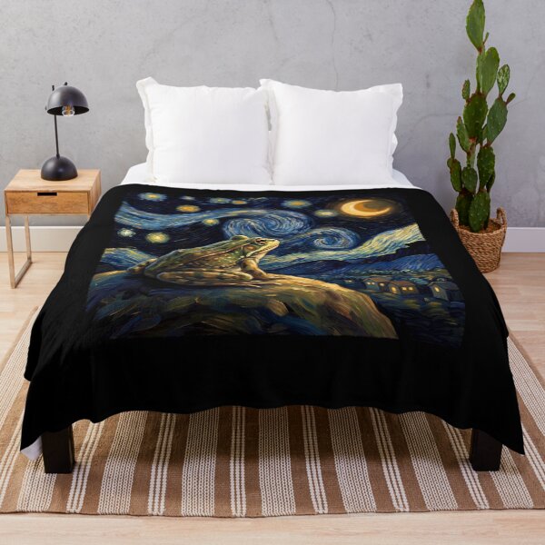 Artikelvorschau, Frosch Sternennacht Van Gogh Kunstliebhaber entworfen und verkauft von TerryConnells.