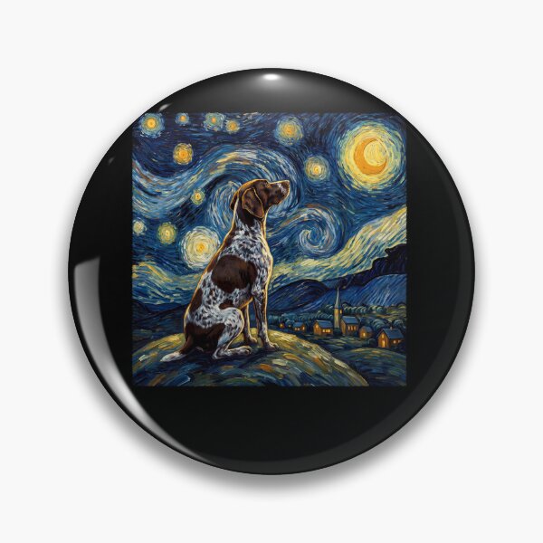 Item preview, German Shorthaired Pointer Starry Night Van Gogh Art Dog Lover designed and sold by TerryConnells.