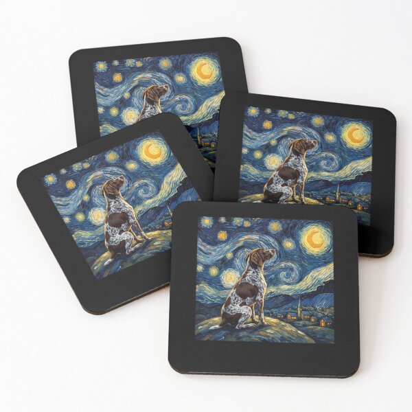 Item preview, German Shorthaired Pointer Starry Night Van Gogh Art Dog Lover designed and sold by TerryConnells.