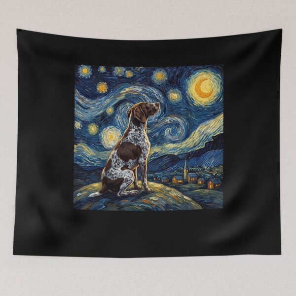 Item preview, German Shorthaired Pointer Starry Night Van Gogh Art Dog Lover designed and sold by TerryConnells.