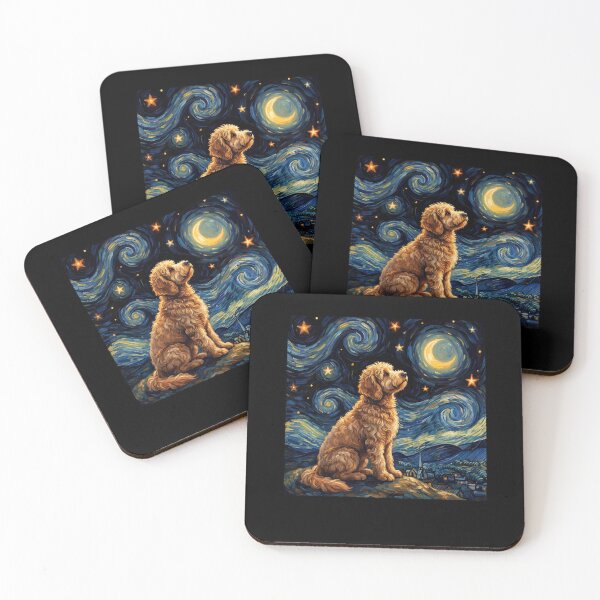 Item preview, Goldendoodle Starry Night Van Gogh Art Dog Lover designed and sold by TerryConnells.