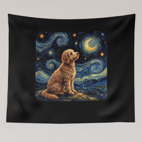 Item preview, Goldendoodle Starry Night Van Gogh Art Dog Lover designed and sold by TerryConnells.