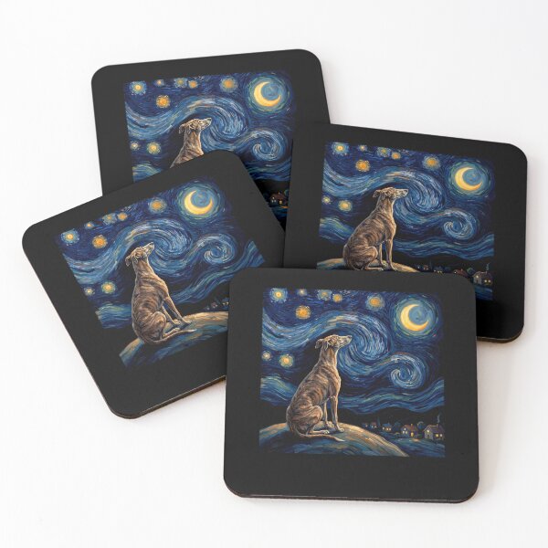 Artikelvorschau, Greyhound Sternennacht Van Gogh Kunst Hundeliebhaber entworfen und verkauft von TerryConnells.